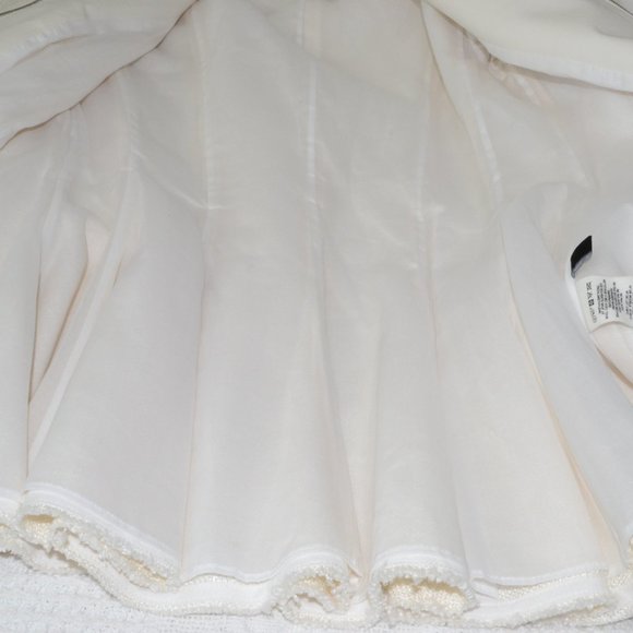 THEORY Tweed Movement Jacket Cream Size 00 - Picture 4 of 16